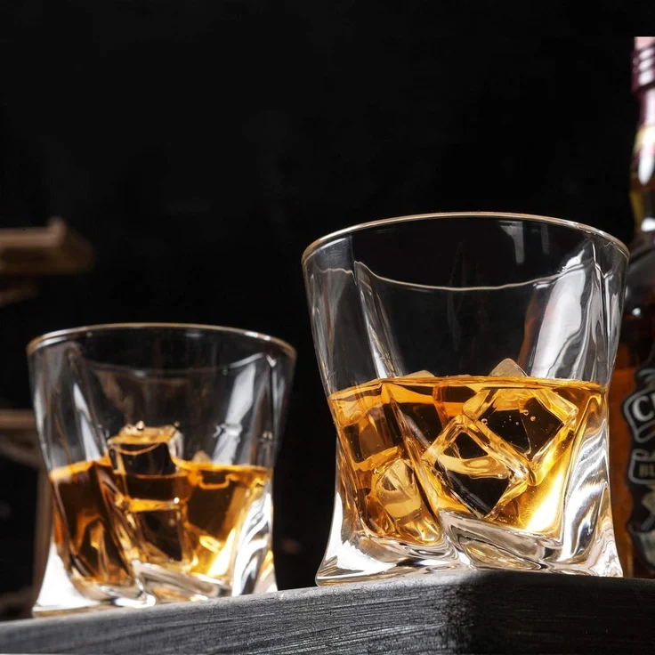 Whiskey Gläser Set Kristallglas 300ml 4-teilig Geschenk Box Brillante – Bild 6