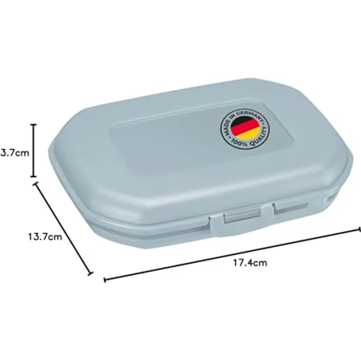 WESTMARK Lunchbox Brotdose/Snackbox, mit Klick-Verschluss, Höhe: ca. 3,7 cm, Blau, PP – Bild 8