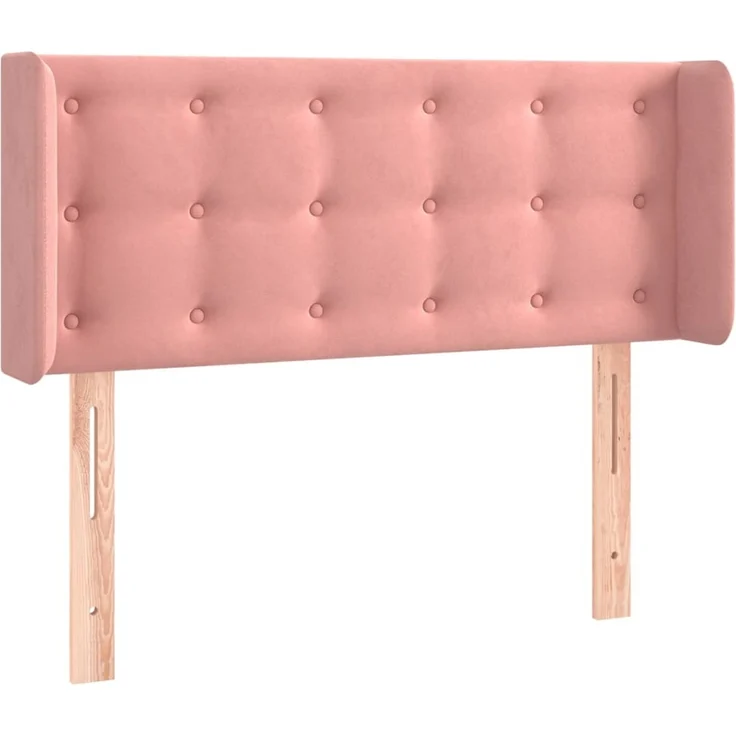 vidaXL Kopfteil mit Ohren Rosa 103x16x78/88 cm Samt 3119249 – Bild 2