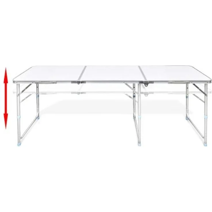 vidaXL Klappbarer Campingtisch mit 4 Hocker Höhenverstellbar 180x60 cm 41329 – Bild 4