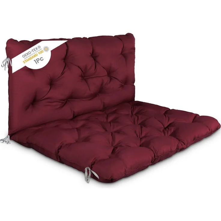 HOMECALL Dekokissen Bankauflage Sitzbankauflage Sitzkissen mit Rückenlehne, Nordisches Design, für Gartenbank, 120 x 140 x 12 cm – Bild 5