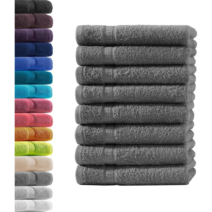 Hometex Premium Textiles Handtuch in Premium Qualität 500 g/m², Feinster Frottier-Stoff 100% Baumwolle, 8x Gästetuch, weich, saugfähig, extra schwer & flauschig - TEST BILD TOP MARKE 2025 – Bild 1