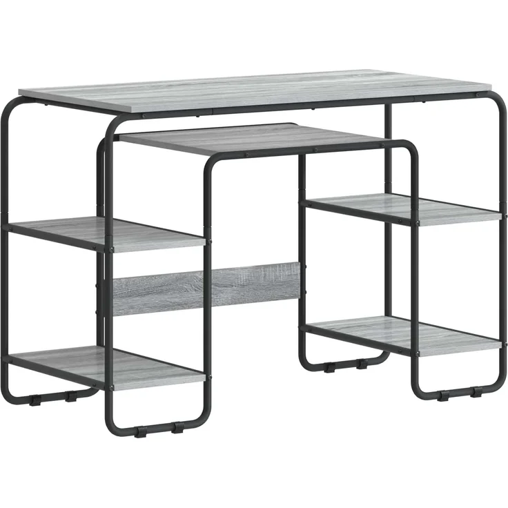 vidaXL Schreibtisch mit Stauraum Sonoma-Grau 113,5 x 52 x 75,5 cm 8008035 – Bild 2