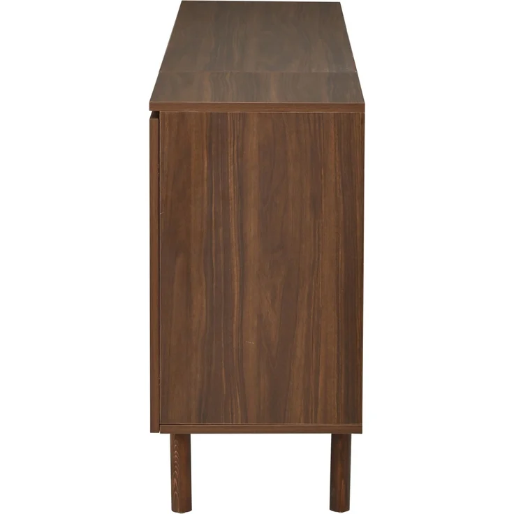 ZUBALIYA Sideboard 140x35x71 cm, mit 4 Schubladen, aus MDF, Walnuss – Bild 21