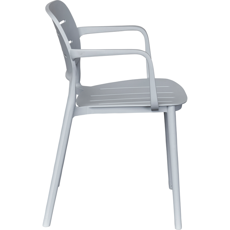 VETI Stapelstuhl, Farbe: grau Gestell: Polypropylen-Kunststoff – Bild 3