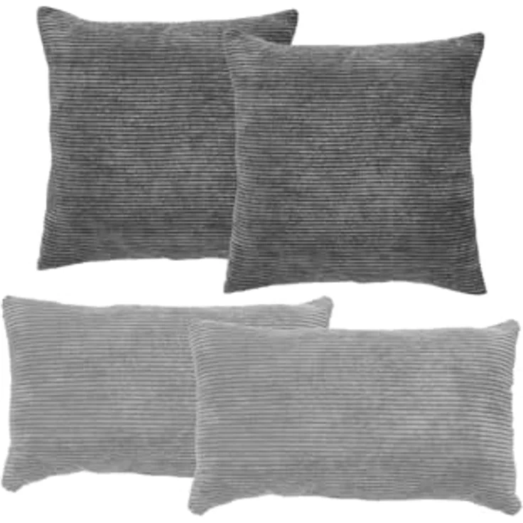 Andiamo Dekokissen Cord Kissen Emy, 4er Set, Kissenhülle mit Füllung, Sofakissen, eckig, 40x40 & 30x50 cm, auch einzeln erhältlich – Bild 1