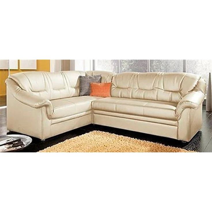 DOMO collection Ecksofa Montana, zeitlose Rückensteppung, bequeme Armlehnen, B. 234cm, L-Form, wahlweise mit Bettfunktion – Bild 2