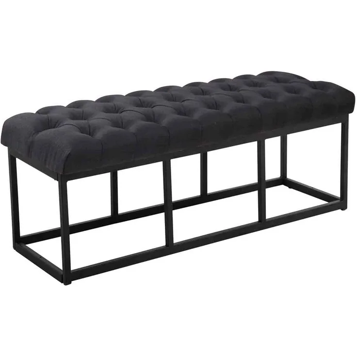 Sitzbank Amun Stoff Schwarz 120 cm [307228]