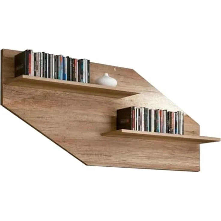 Homey - 2-stöckiges Paneel, verstecktes Befestigungssystem, Kanonenfarbe, einfach zu montieren, Maße: 130 cm (Breite) x 58 cm (Höhe) x 25 cm (Tiefe)