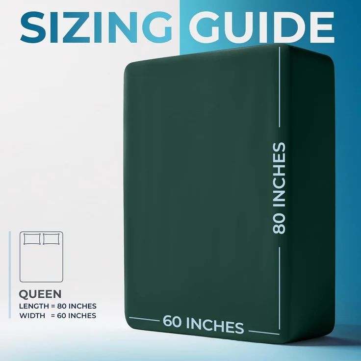 Utopia Bedding Queensize-Spannbetttuch, tiefe Taschen, extra tiefes Spannbetttuch, passend für Matratzen bis zu 53,3 cm, schrumpft und lichtbeständig, pflegeleicht, nur 1 Spannbetttuch, tiefe Tasche – Bild 2