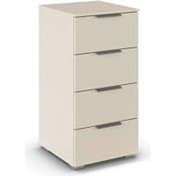 Rauch Möbel Nachtschrank Alabama, Champagner, Holzwerkstoff, 4 Schubladen, 40x81x42 cm, Blauer Engel, Made in Germany – Bild 1