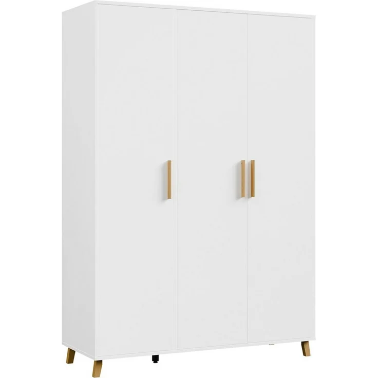 rauch Drehtürenschrank Kleiderschrank Schrank Garderobe Wäscheschrank SHINJO (in 3 verschiedenen Ausstattungen BASIC/CLASSIC/PREMIUM) Griffe und Füße aus Massivholz, viel Stauraum MADE IN GERMANY – Bild 1