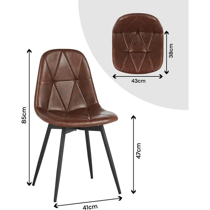 EUGAD Esszimmerstuhl (4 St), 4er Set, Drehstuhl, Ergonomisches Design – Bild 2