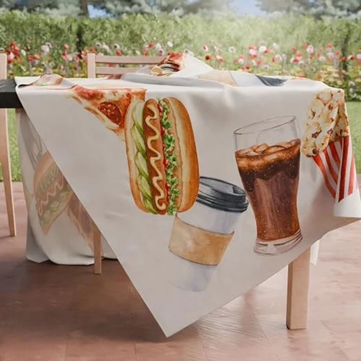 PETTI Artigiani Italiani - Tischdecke, schmutzabweisend, rechteckig, für Partys und Geburtstage für Kinder, Küchenmuster, Party, 06 x 12, Sitzer (140 x 240 cm), 100% Made in Italy – Bild 3