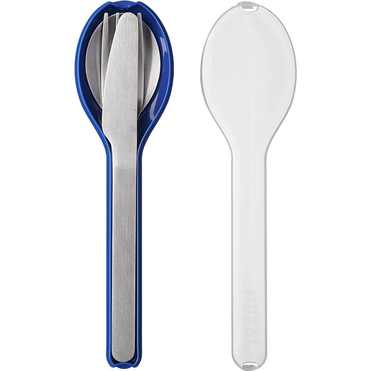 Mepal ELLIPSE Lunchbox Duo mit Besteck Vivid Blue – Bild 4