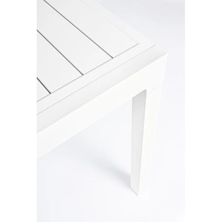 Gartenesstisch Pelagius aus Aluminium, ausziehbar und wetterfest, modern, weiß, für 2–4 Personen – Bild 6