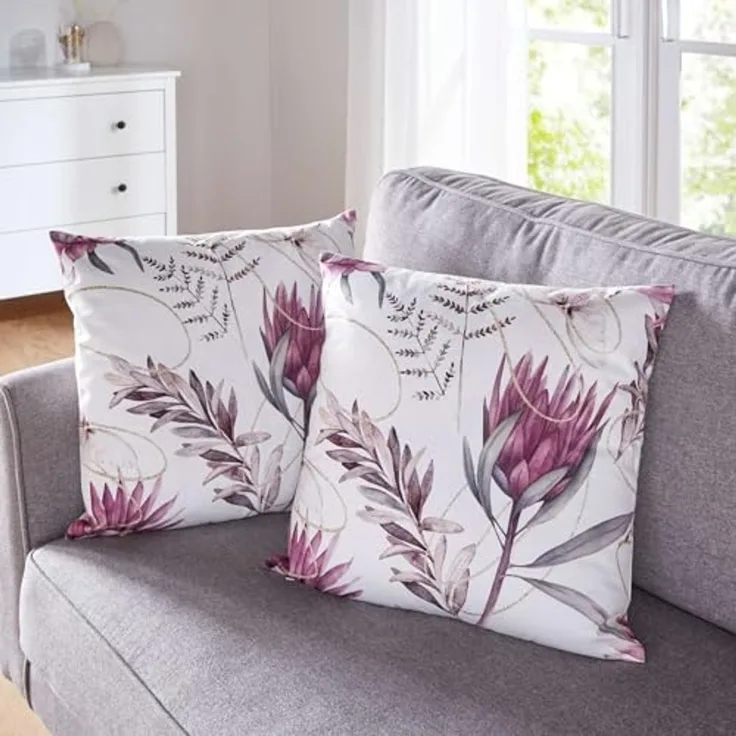 Kissenhülle Blüte 2er Set Kissenbezug Dekokissen Kissen Bezug Deko Kissen