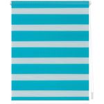 Lichtblick Doppelrollo Klemmfix ohne Bohren, Streifen, Blickdicht, Klemmträger-Montage, Sichtschutz, Wandmongtage, Deckenmontage, für Fenster und Türen Blau,80x200 cm (B x L)