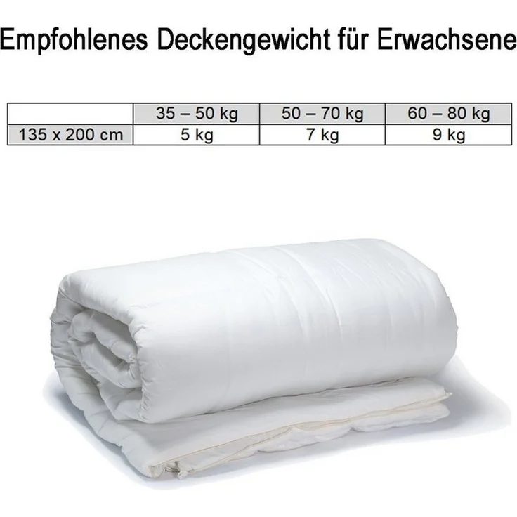 Casa Colori Microfaserbettdecke Therapiedecke Anti Stress Gewichtsdecke für Erwachsene 135x200 cm, 7 kg – Bild 3