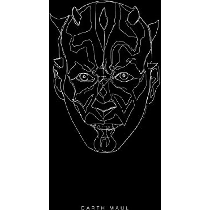 Komar Wandbild | Star Wars Lines Dark Side Maul | Kunstdruck, 40 x 50 cm, fotorealistische Druckqualität, ohne Rahmen, für Kinder- und Jugendzimmer