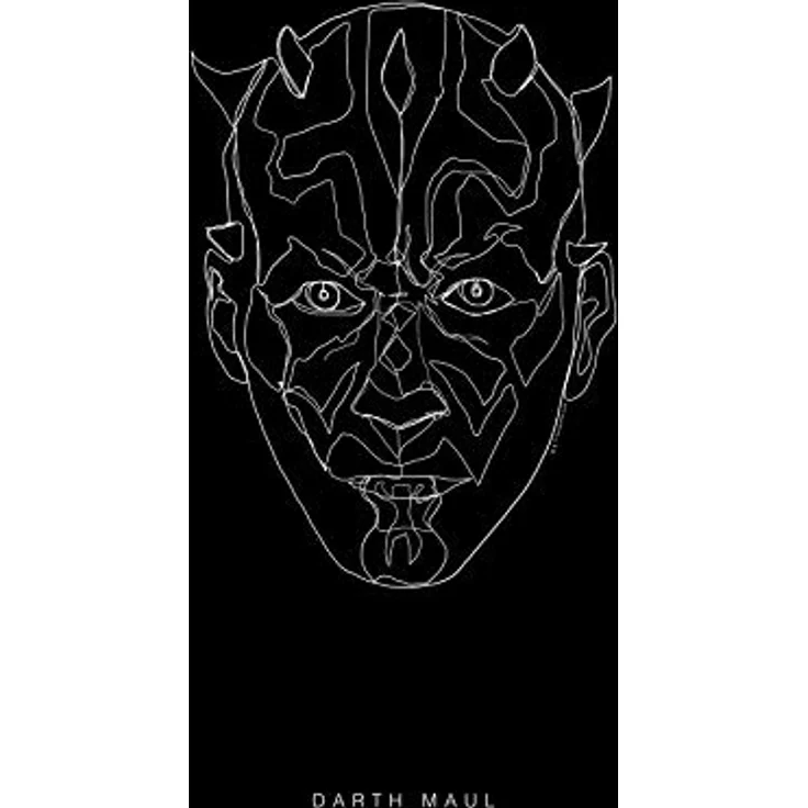 Komar Wandbild | Star Wars Lines Dark Side Maul | Kunstdruck, 40 x 50 cm, fotorealistische Druckqualität, ohne Rahmen, für Kinder- und Jugendzimmer – Bild 1