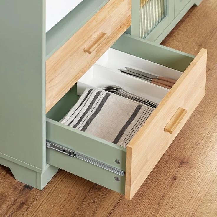 SoBuy FSB81-GR Sideboard, MDF, Lackiert, Grün, 120 x 90 x 40 cm – Bild 10