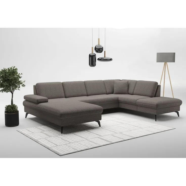 sit&more Wohnlandschaft Morris Jubi U-Form, B: 300 cm, mit Armteilfunktion & 1 Zierkissen, optional Bettfunktion