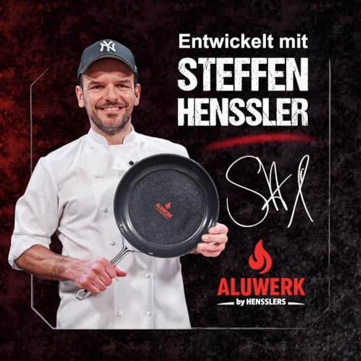 ALUWERK Bratpfanne Induktion 28cm, titanverstärkte Keramik mit natürlich hohem Antihaftverhalten und Cold-Handle aus Edelstahl – Bild 3