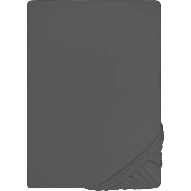 biberna Jersey-Elastic-Spannbetttuch 0077866, titanium, 1x 180x200 cm - 200x220 cm – Bild 5