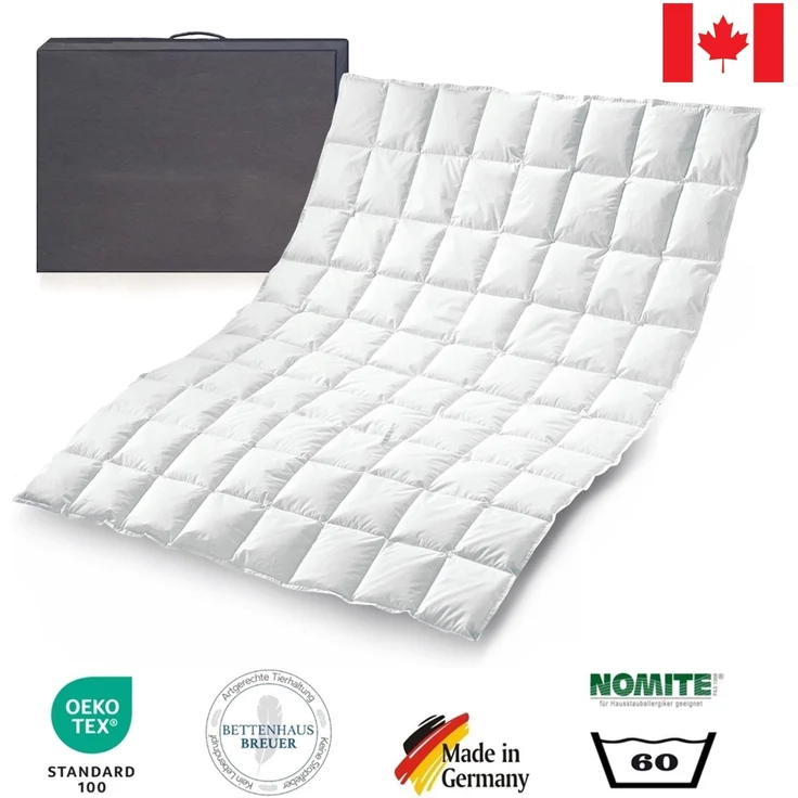 Sommer Daunendecke 100% canadische Daunen Sommerdecke 135x200 250g – Bild 2