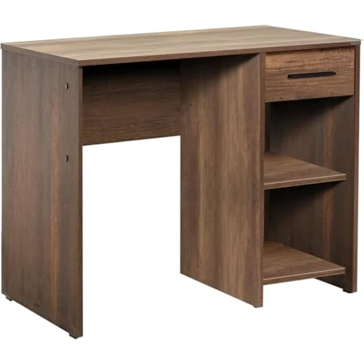 Stylish Study Desk, Oslo & Walnut, 90 x 75 x 55 cm | 100% Melamine Coated Particle Board, 16 mm Thickness | Ideal for Modern Home Office & Study – Bild 3