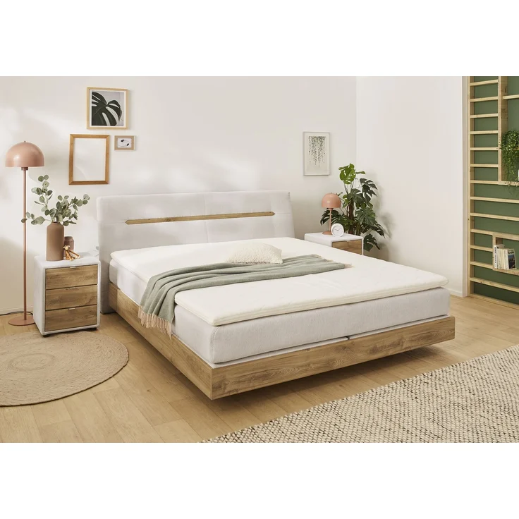 Jockenhöfer 'Hetty Mix' Boxspringbett, 180x200 cm, Chenille Beige – Bild 4