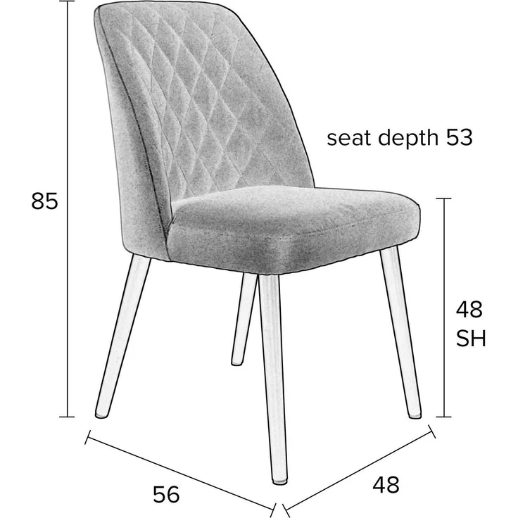 Esszimmerstuhl Conway im 2er-Set, Beige mit gesteppter Rückenlehne und Buchenholzbeinen, für Wohn- und Esszimmer – Bild 10