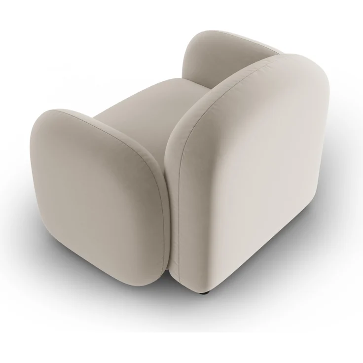 Micadoni Sessel Blair Samtstoff Hellbeige – Bild 3
