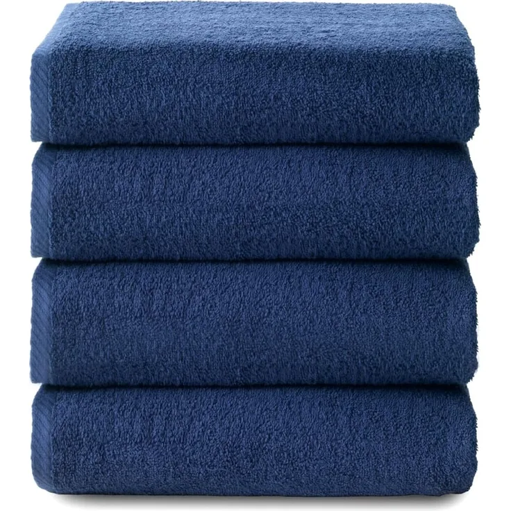 Top Towel - Plus - Badetücher - 4 Gesichts- oder Bidethandtücher - 30x50 cm - 100 % Baumwolle - Marine