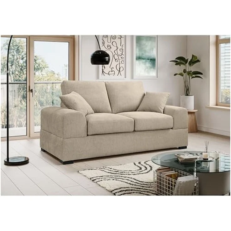 Ecksofa (B/H/T: 182x90x93 cm) in Beige – Bild 2