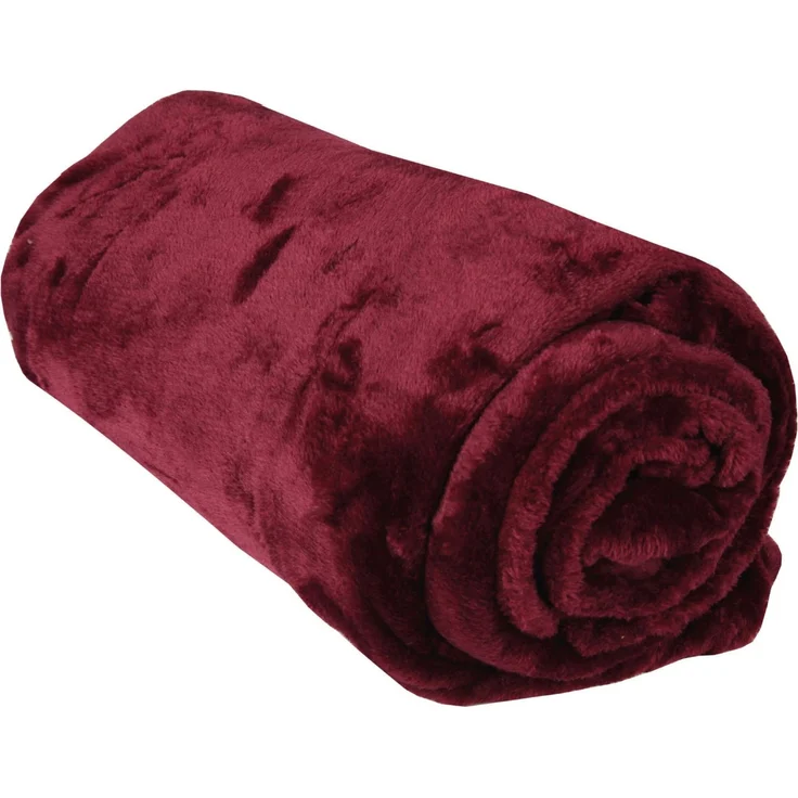 Kuscheldecke "Celina" Aubergine 70x100 cm – Bild 6