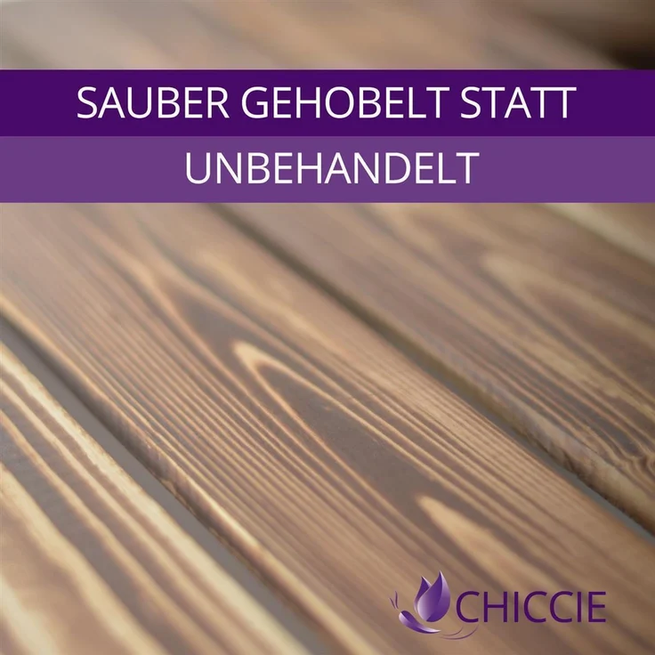 CHICCIE 3 Set Holzkiste Grete Geflammt Weiß 50x40x30cm - Langes Regal Obstkiste Dekokiste Weinkiste – Bild 4