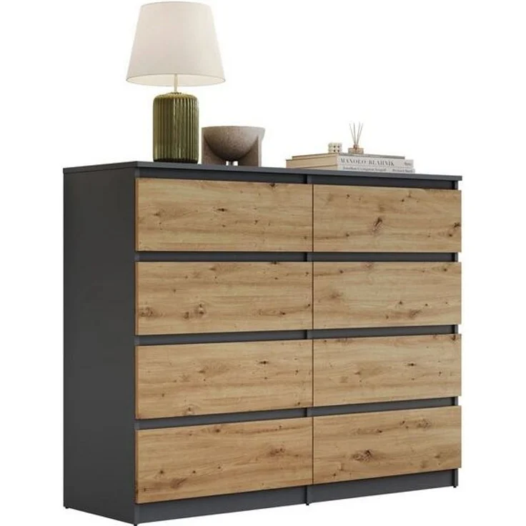 Lookway Kommode HANA M8 – stilvolle Kommode mit geräumigen Schubladen, Breite: 120 cm – Bild 4