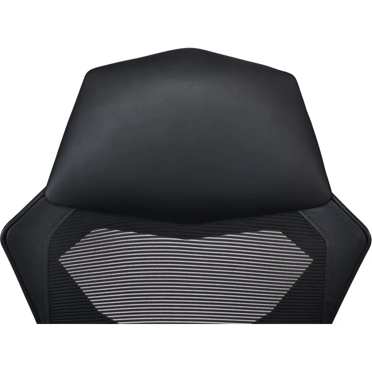 Carryhome 'COLE' Gaming Stuhl, Kunstleder schwarz, 59 x 108 x 56 cm, mit Fußstütze und Lordosekissen – Bild 6