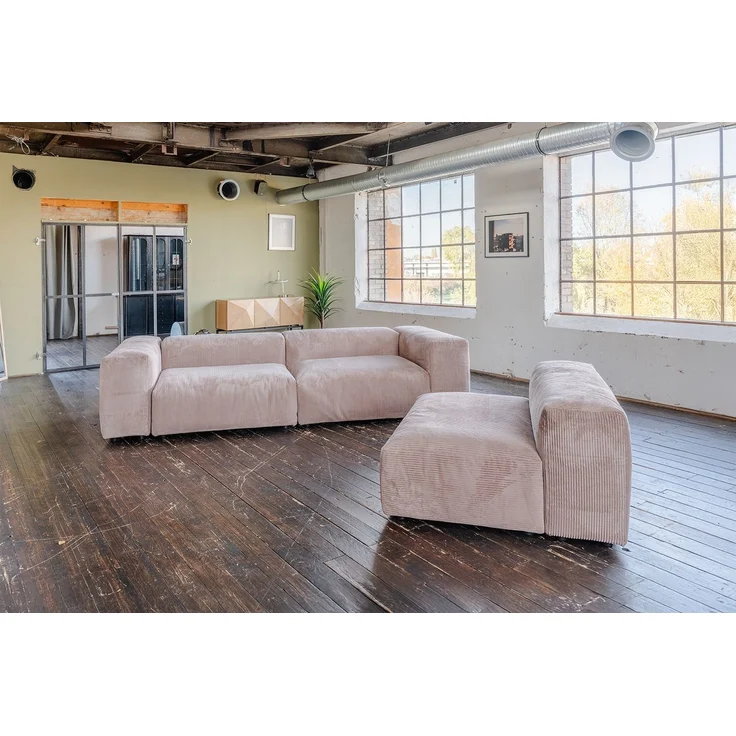 KAWOLA Sofa MIA Modulares Sofa 8-tlg. Cord taupe 72 x 120 x 418 cm – Bild 7