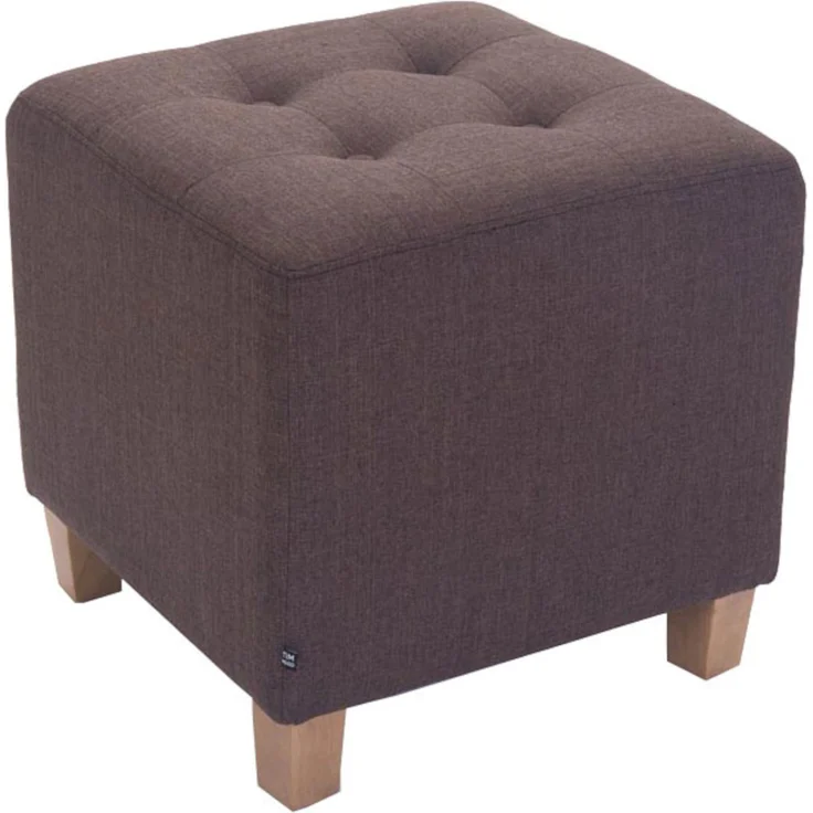 CLP 2er Set Sitzhocker Pharao, antik-hell mit hochwertiger Polsterung - Farbe:braun – Bild 2