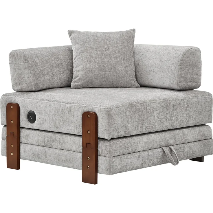 ZUBALIYA Sofa mit LED - Beleuchtung, mit USB - Anschluss, für Wohnzimmer und Apartments, mit stabilem Untergestell – Bild 13