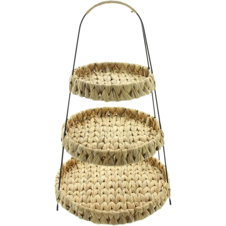 Etagere "Wasserhyazinthe" 52 cm hoch mit 3 Etagen, Obstetagere, Servierplatte, Cupcake & Muffin Ständer – Bild 2