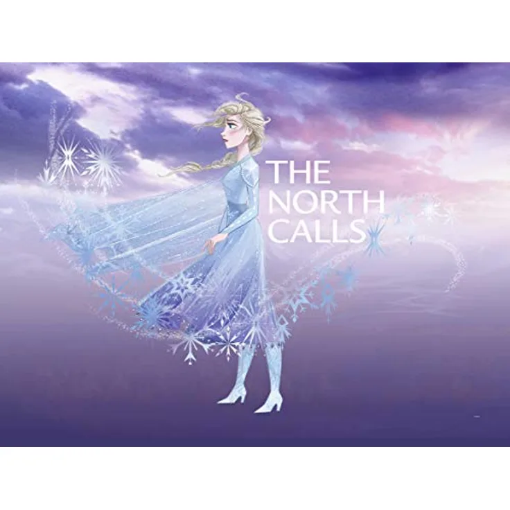 Komar Disney Wandbild Frozen ELSA The North Calls, Kunstdruck 40 x 30 cm, für Kinderzimmer und Babyzimmer, Premium-Poster Fotopapier, ohne Rahmen