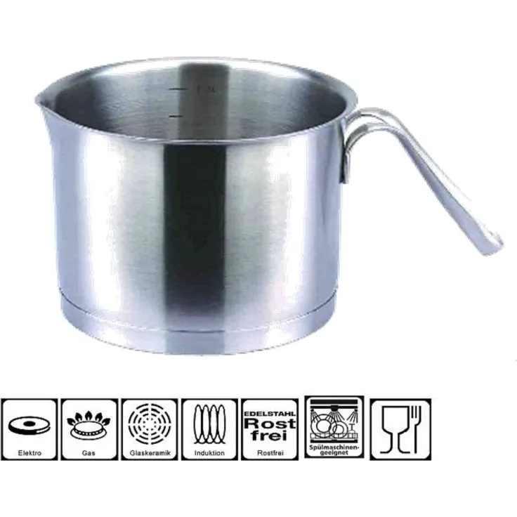 Stahl Waren Edelstahl Milchtopf 1,7 Liter Serie "Profi Pearl" Ø14cm