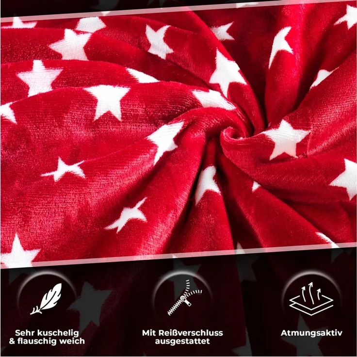 Malika Wendebettwäsche 135x200 + 80x80 cm Cashmere Touch Sterne Bettwäsche, atmungsaktiv, Mikrofaser, 2 teilig, Für Allergiker geeignet, pflegeleicht, angenehm weicher Stoff – Bild 2