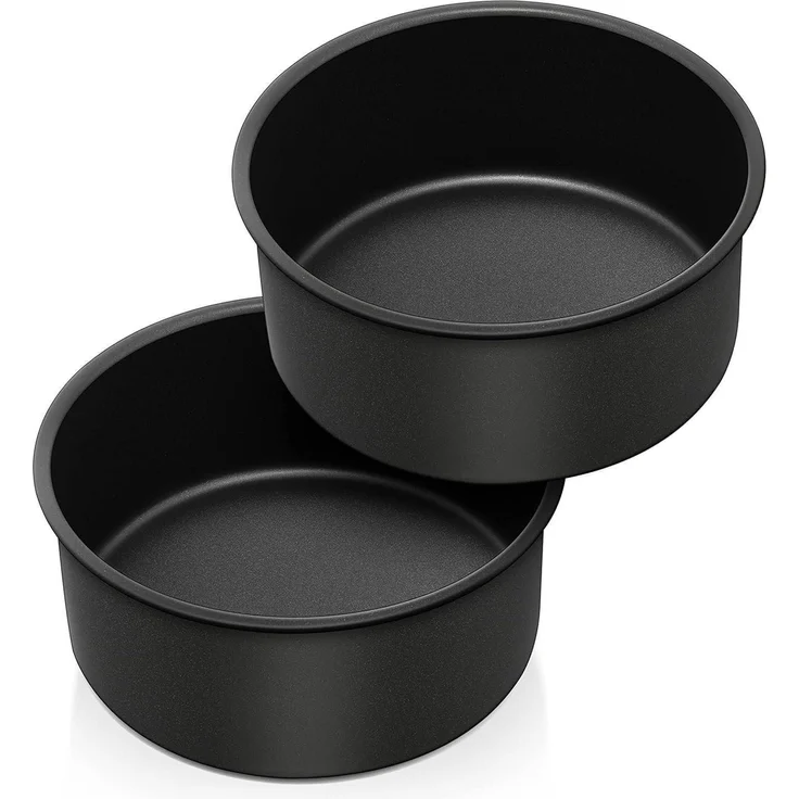 Homikit Edelstahl Backform Set 2er, Rund Kuchenform Antihaft 16cm, Gesund – Bild 1