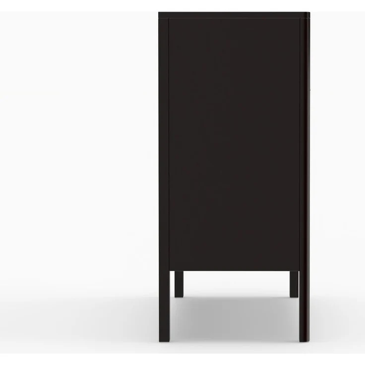 DESVIAE Sideboard Schwarz aus Holzwerkstoff – 75x78,5x36 cm – Schublade, 2 Türen – Bild 6