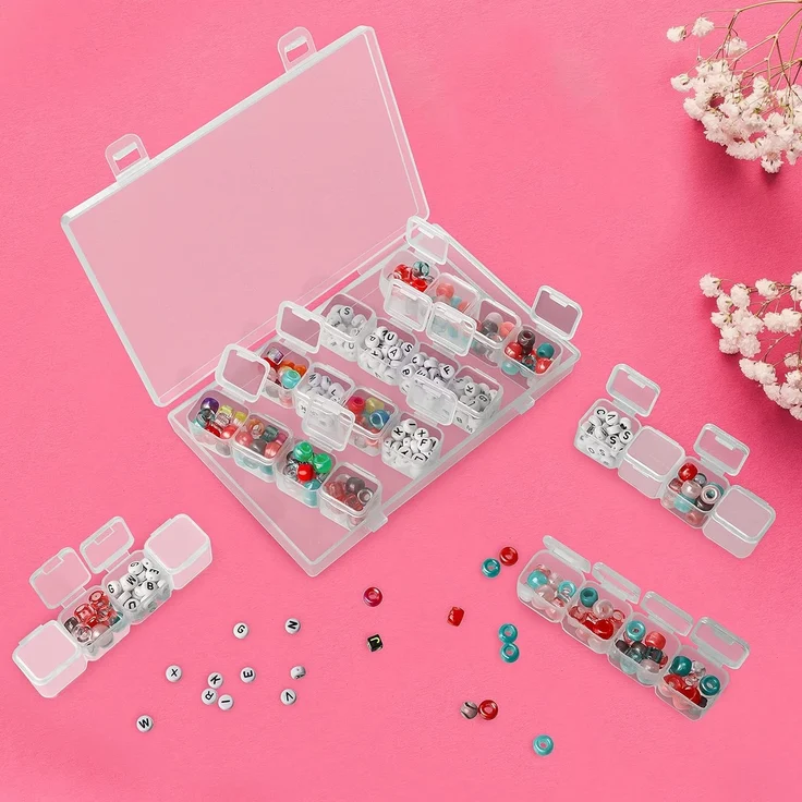 Belle Vous Schmuckständer Kunststoff Aufbewahrungsboxen für kleine Gegenstände (3er Set) (3 St) – Bild 4